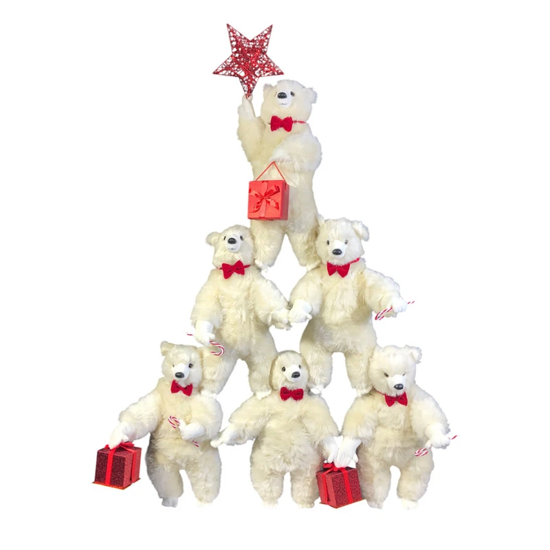 PYRAMID OF SIX WHITE LEONARDOS
