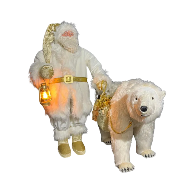 [25787A] PÈRE NOËL & OURS BLANC