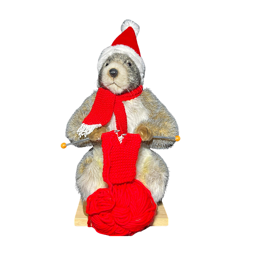 MARMOTTE PELOTE DE LAINE