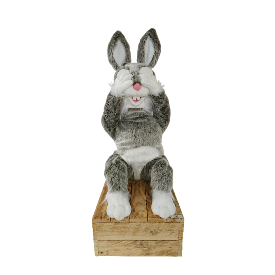 LAPINOU GRIS - CACHE LES YEUX