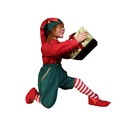 LUTIN DU PERE NOËL A GENOUX