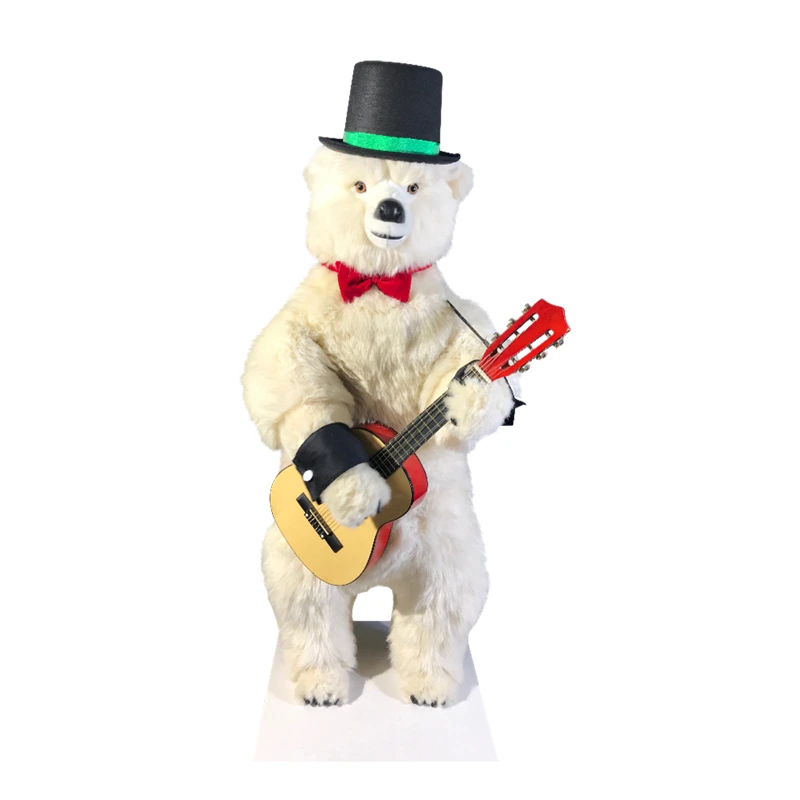 [25244] OURS BLANC LÉON  MUSICIEN GUITARE