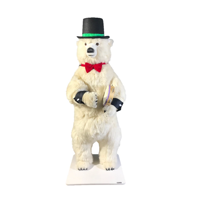 WHITE LEON BEAR TAMBOURIN