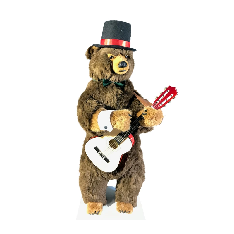 [25235L] OURS BRUN LÉO MUSICIEN GUITARE