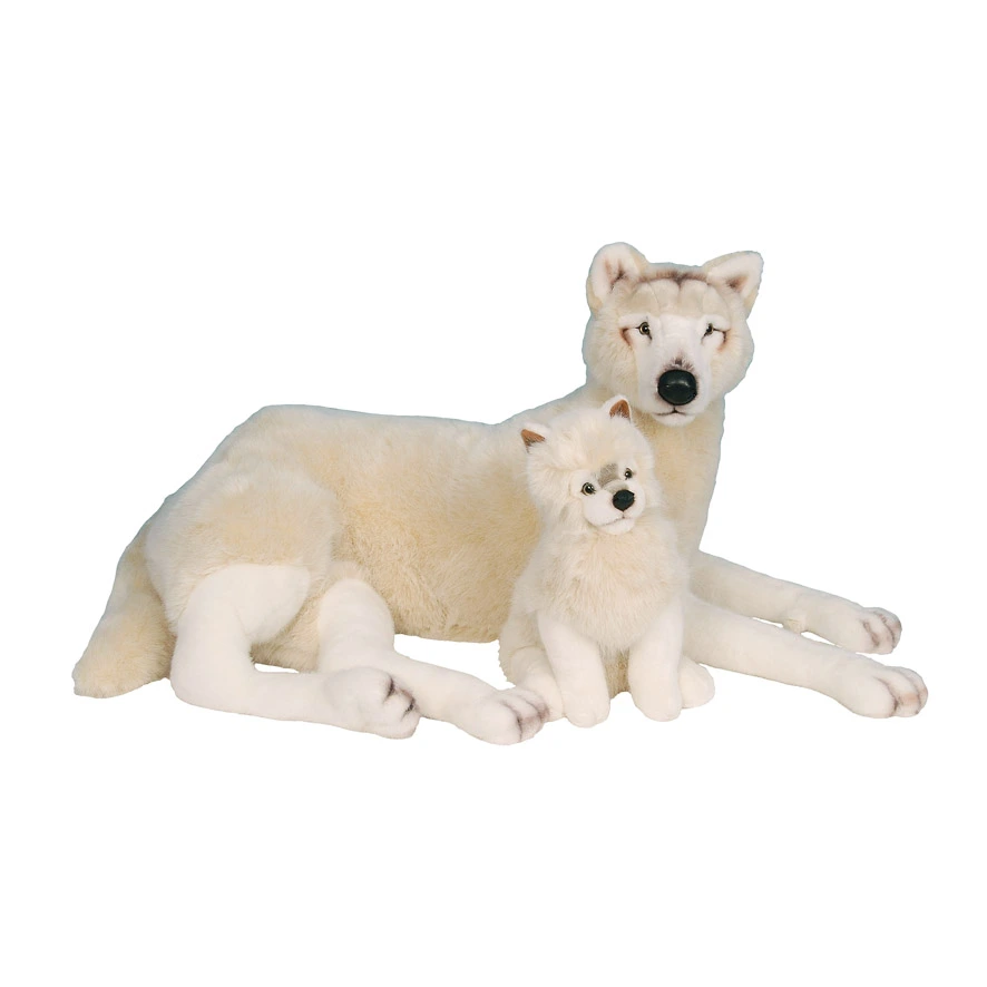 [24214L] WOLF AND WHITE WOLF CUB