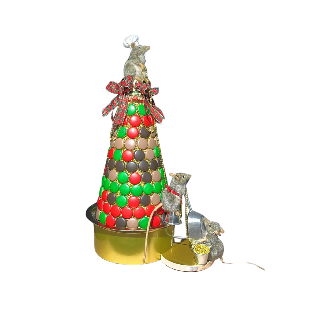 [25803N] TROIS SOURIS MACARON NOEL