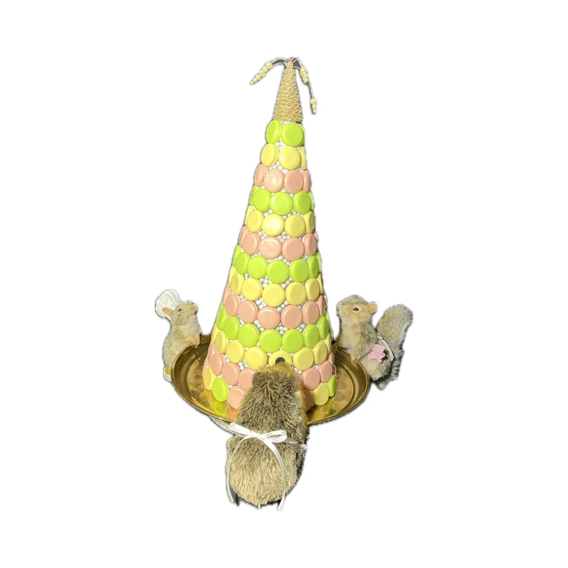 [25800] ÉCUREUIL HÉRISSON SOURIS MACARONS GOURMANDISES