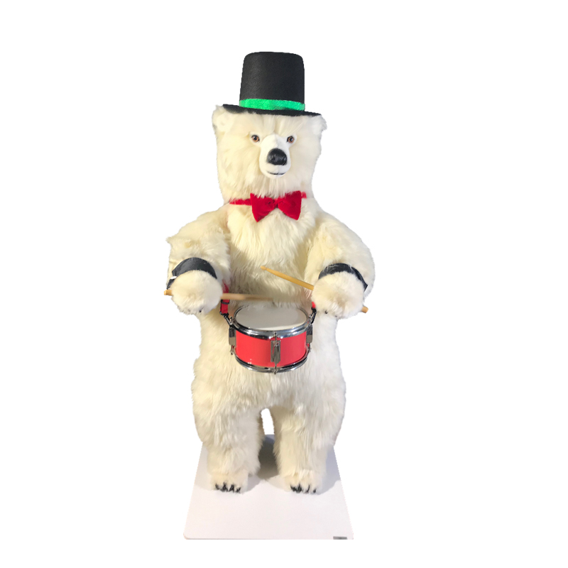 OURS BLANC LÉON TAMBOUR MUSICIEN