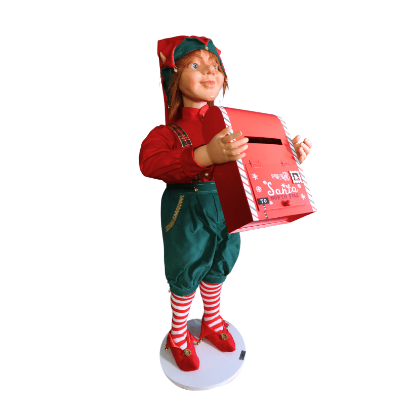 LUTIN DU PERE NOËL DEBOUT BOITE AUX LETTRES