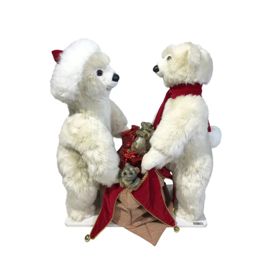 [12425L] DEUX LEONARDO BLANCS SAC A JOUETS