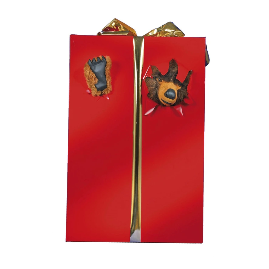 BROWN LEO HIDING IN THE GIFT