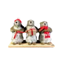 THREE CHRISTMAS MARMOTS